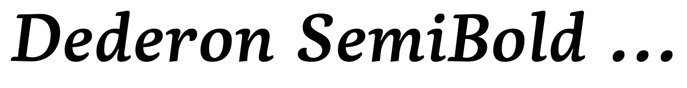 Dederon SemiBold Italic